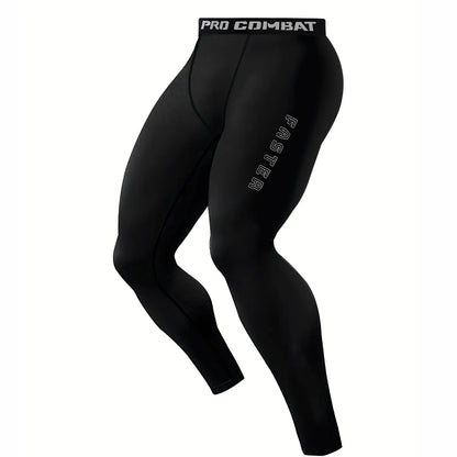 Men's Compression Leggings High Elastic Quick Dry Breathable Sports Base Layer for Gym Running Basketball Workout