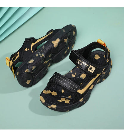 2025 Summer Boys Soft Sandals Fashion Children Shoes Autumn Light Cartoon Sandalias Flat Beach 4-12 Years Old Kids Shoes 12yrs