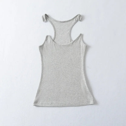 Women Ypro Ribbed Invisible Strap Tank Top Camis Tee