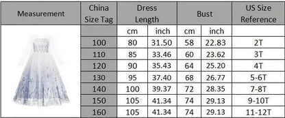 Frozen 2 White Elsa Princess Dresses for Baby Girls Outfit Snow Queen Cosplay Birthday Party Kids Clothing for 2-12 Years