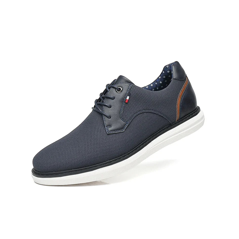 2025 Spring/Summer New Men Shoes Comfy Luxury Brand Men Casual Shoes Lace Up Business Style Dress Shoes BHKH Men Shoes