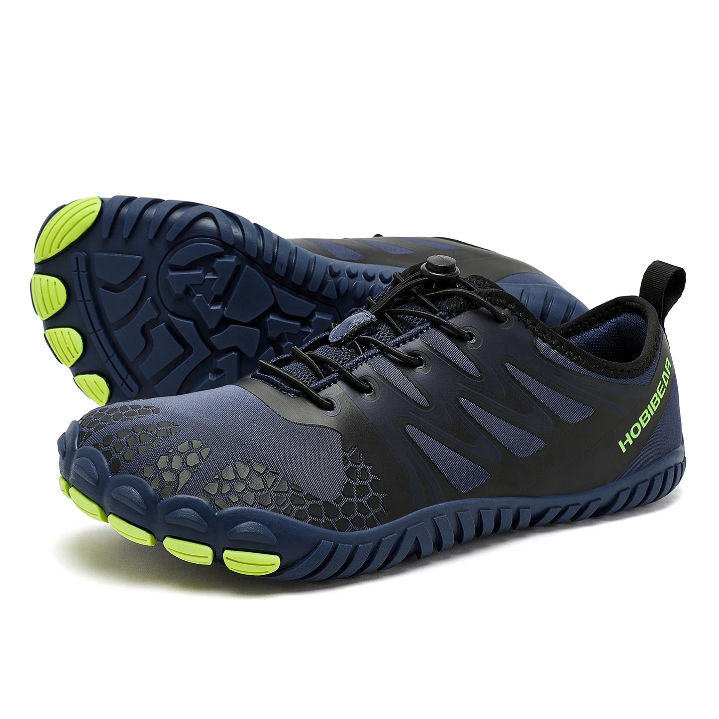 Wide Toe Barefoot Shoes for Unisex Artificial Leather Outdoor Walking Sneakers Zero Drop Minimalist Elastic Band Shoes