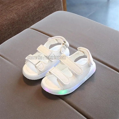 Baby Anti Slippery Toddler Sandals Children Led Light Up Girls Luminous Boys Luminous Sole Shoes