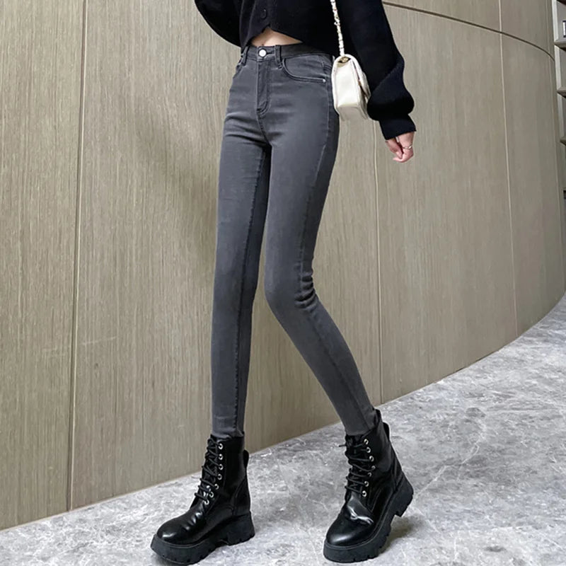 Women Stretch Jeans Lady Slim Skinny Pencil Jeans