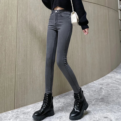 Women Stretch Jeans Lady Slim Skinny Pencil Jeans