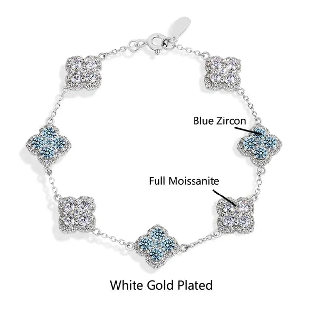 S925 Sterling Silver Full Moissanite Bracelets D VVS1 Lab Diamond for Women 18k Gold Plated Engagement Jewelry Gift