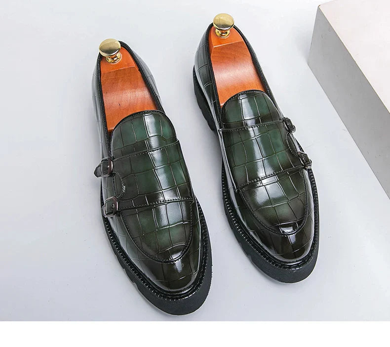 Classic Men's Dress Shoes Slip On Leather Loafers Men Platform Social Shoes For Men Fashion Casual Business Formal Shoes Male