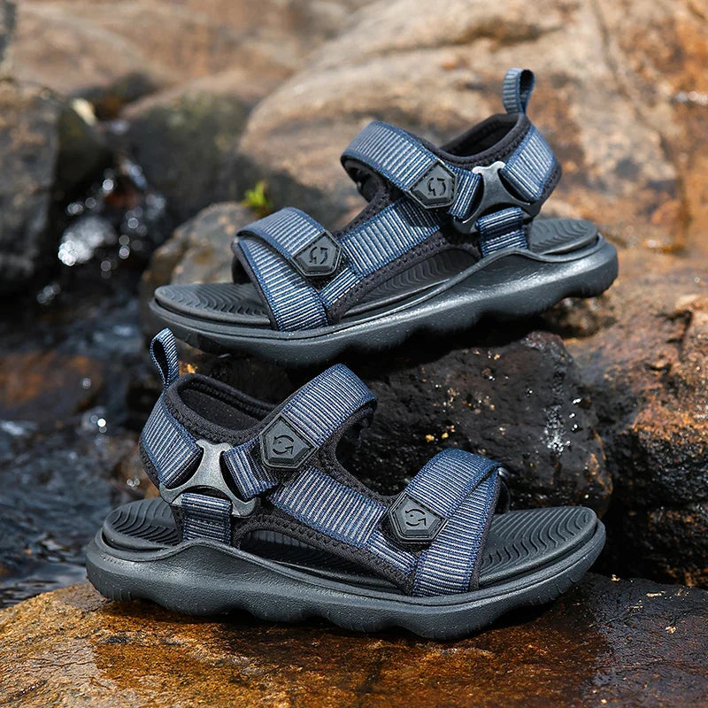 Boys Sports Sandals Soft Rubber Sole Non Slip Lightweight Breathable Kids Summer Outdoor Beach Running Casual Shoes 30-38