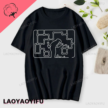 La Linea The Line Osvaldo Cavandoli TV Men Women Style Streetwear Tee Fashion Cotton T Shirt Round Neck Casual Summer Camiseta