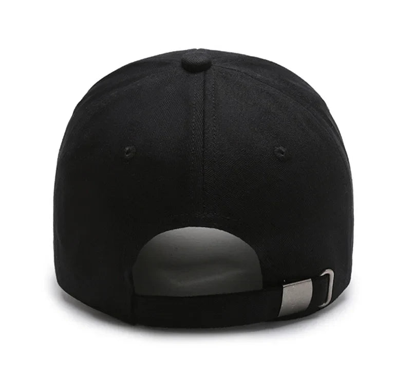 Women's Smiley Face Embroidery Baseball Caps Kpop Black Cotton Adjustable