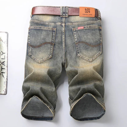2025 New Summer Brand Stretch Thin Bermuda Masculina Cotton Denim Jeans Men Knee Length Soft Ropa Hombre Shorts