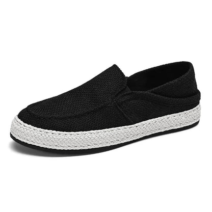 Summer Casual Loafers Men Breathable Slip On Urban Shoes Men Classic Linen Canvas Sneakers Male Light Flats Lazy Shoes Cheap