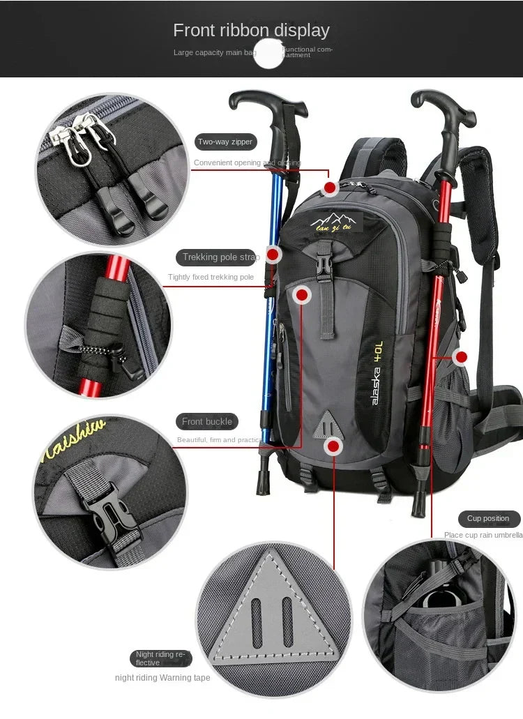 New Men Backpack Nylon Waterproof Casual Outdoor Travel Backpack Ladies Hiking Camping Mountaineering Bag Youth Sports Bags