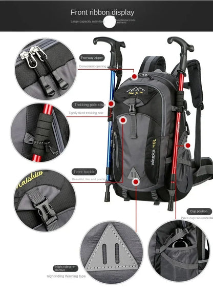 New Men Backpack Nylon Waterproof Casual Outdoor Travel Backpack Ladies Hiking Camping Mountaineering Bag Youth Sports Bags