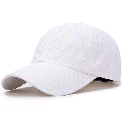 Summer Outdoor Black Sports Dry Fit Baseball Caps Breathable Mesh Hiking Hunting Cap Solid Color Adjustable Fitted Cap