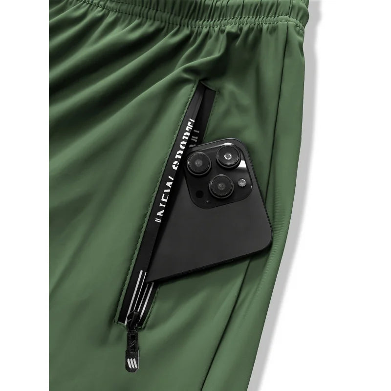 Mens Joggers Pants Men Gift Ice Silk T Shirt Quick Drying Summer Clothes Football Baggy Man Men's Sweatpants Fishing Trousers