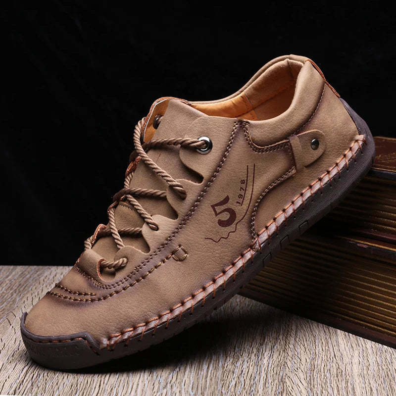 Men Leather Casual Shoes Outdoor Comfortable High Quality Fashion Soft Homme Classic Ankle Non-slip Flats Moccasin Trend