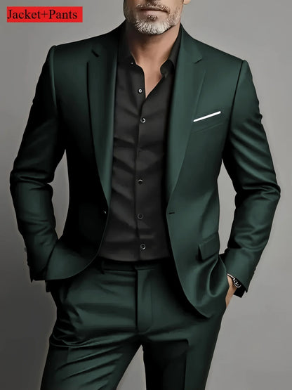 2 Pieces Extra Large Size Suits For Men Wedding Groom Tuxedos Prom Sets Business Male Blazer Trajes De Hombre