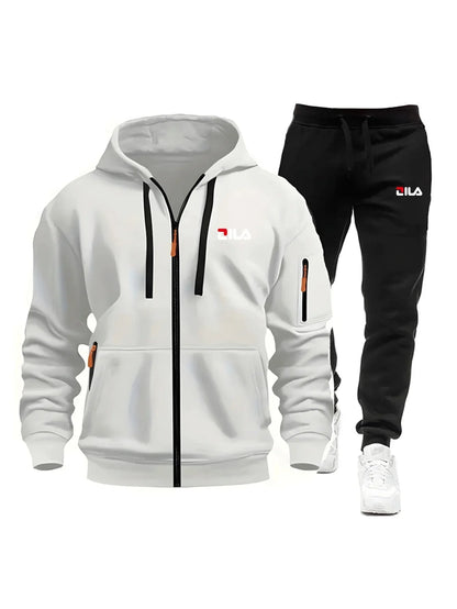 Men's Tracksuit Hoodies Pants Plus Size Autumn Winter Daily Casual Sporty Jogging Suit Fashion Sweatshirt Outfit Male Sports Set