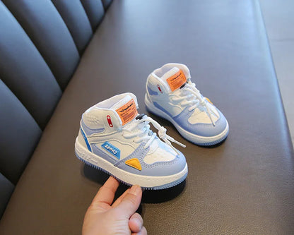 Children Tennis Shoes High-top Sports Shoes for Girls Fashion Causal Kids School Boys Basketball Shoes Breathable Soft Sneakers
