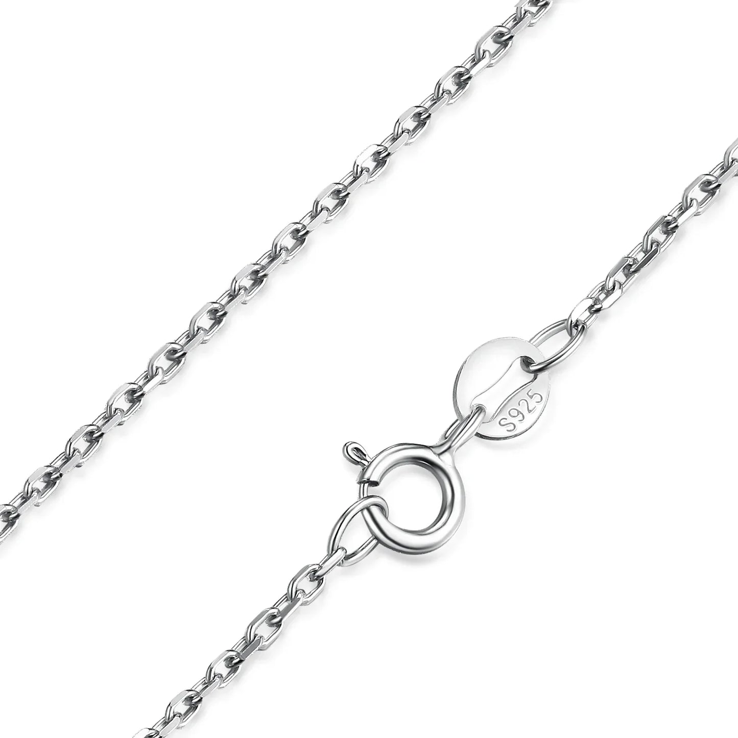 Genuine 100% 925 Sterling Silver Necklace Ingot Twisted Trace Belcher Snake Bar Singapore Box Chain Necklace Women