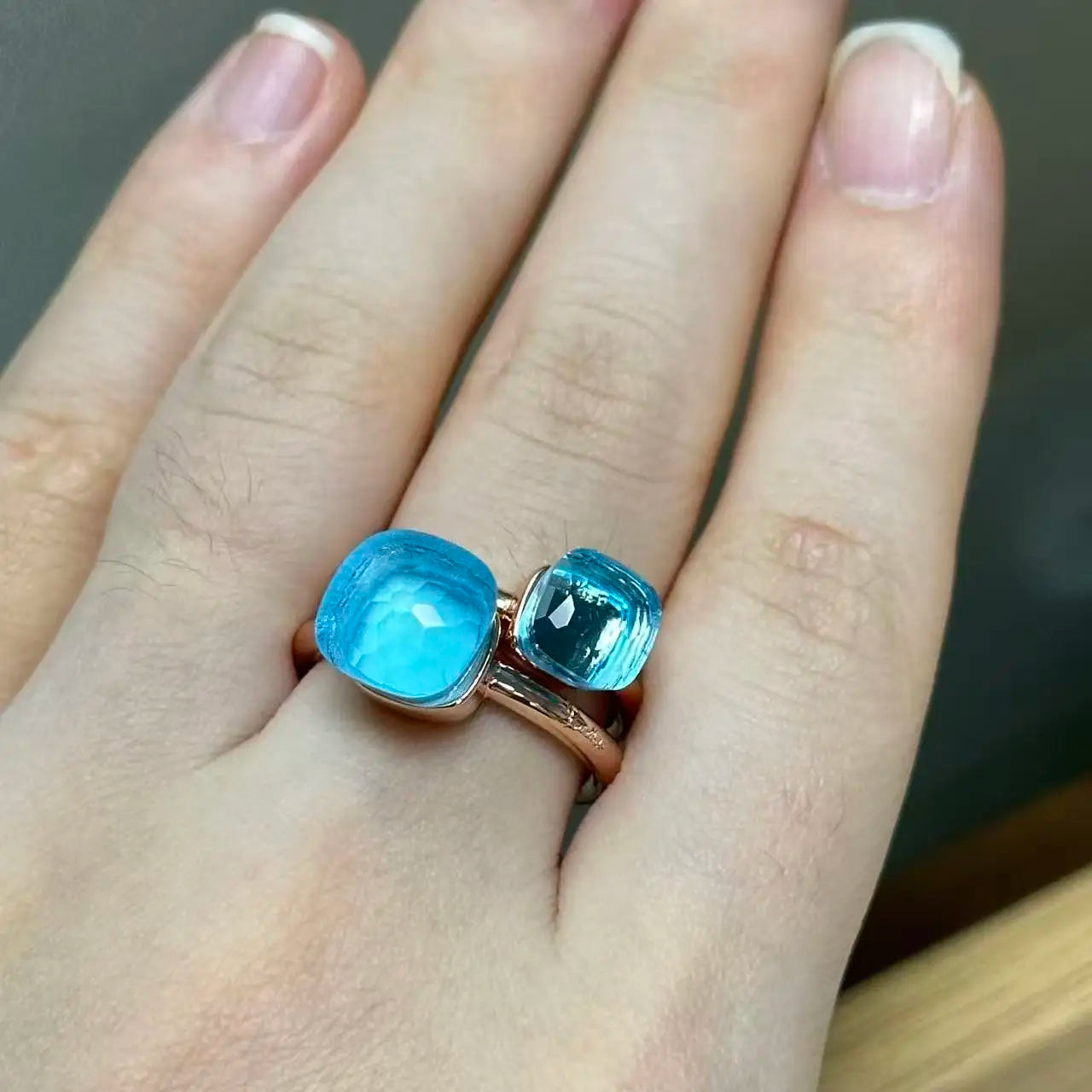 Classic and Petite Ring Set for Women Colorful Cyrstal Fashion Jewelry Gift Vanlentine's Day