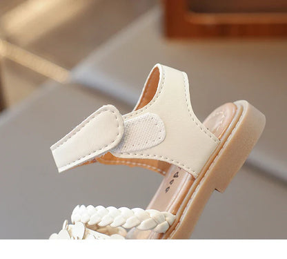 2026 High Quality Girls Sandals Flower Sweet Soft Children's Beach Shoes Kids Cute Summer Floral Sandals Princess Fashion 22-31