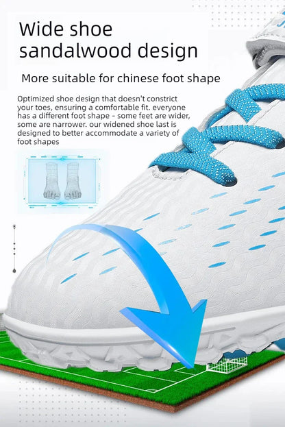 New Hot Children Football Boots Outdoor Trainers Soccer Shoes for Kids Boys Girls Hook Loop Football Cleats Futsal Sneakers28-39