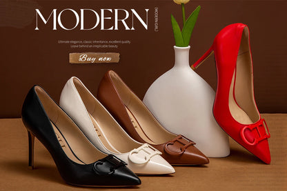 Women's High Heels 2025 Sharp tip Destiny Closed Toe Strappy Heels Sexy Wedding Bridal Party Dress Shoes 9cm