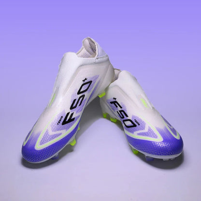 2555 High Quality Mens Soccer Shoes SLIP-ON Non-Slip Turf Soccer Cleats Boys TF/FG Training Football Boots Chuteira Campo F50