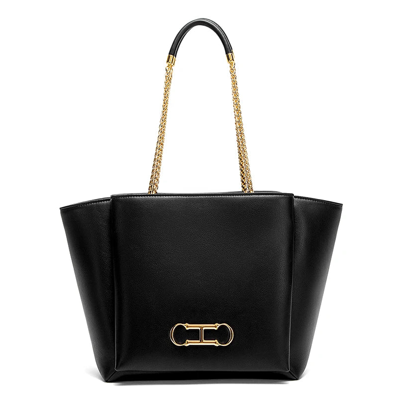 Women's Tote Bag 2026 Spring New Brown Magnetic Buckle Storage Bag Large Capacity Commuter Chain Bag