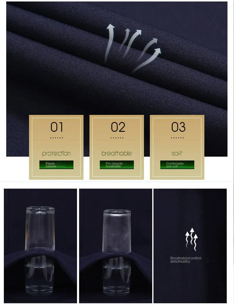 Classic Black Men's Office Dress Pants for Business Formal Fashionable Slim Fit Men's Suit Pants Casual Trousers Plus Size 28-40