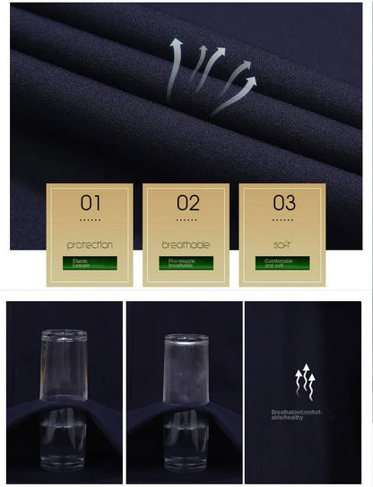 Classic Black Men's Office Dress Pants for Business Formal Fashionable Slim Fit Men's Suit Pants Casual Trousers Plus Size 28-40