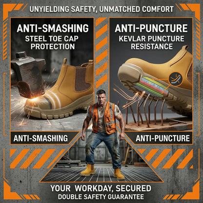 Safety Shoes Men Steel Toe Protective Shoes With Anti Smash Anti Piercing Work Shoes Indestructible Safety Boots