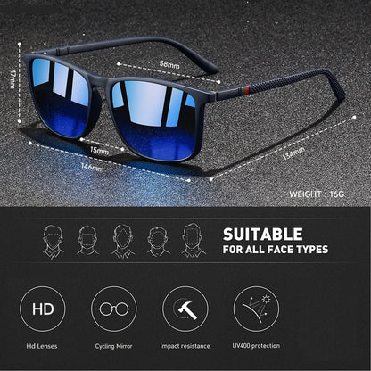 3 PCS Fashion Vintage Check Square Sunglasses Men WomenDriving Fishing Luxury Brand Designer Sun Glasses Retro UV400  Eyewear
