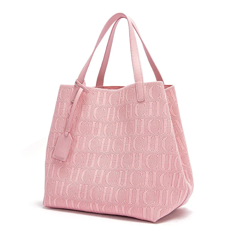 Women's Luxury Design Multi functional Handheld Shopping Handbag Fashionable New 2024 Solid Color Handbag