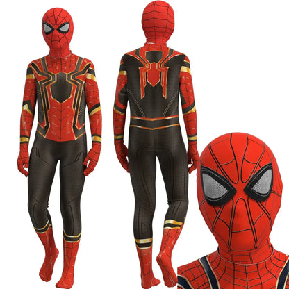 Kids Superhero Spider Costume Spandex Jumpsuit Halloween Cosplay Costumes Bodysuit Kids Separation Party Set Jumpsuit Halloween