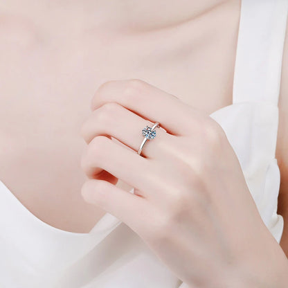 1ct Oval Cut Moissanite Ring for Women Engagement Wedding Lab Diamond s925 Sterling Silver with Gold Plated Rings Jewelry
