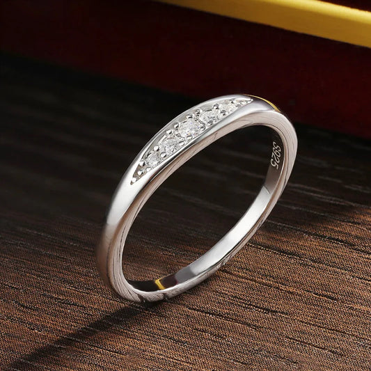 D VVS1 All Moissanite Rings for Women GRA Certified Lab Diamond Engagement Wedding 925 Sterling Silver Ring