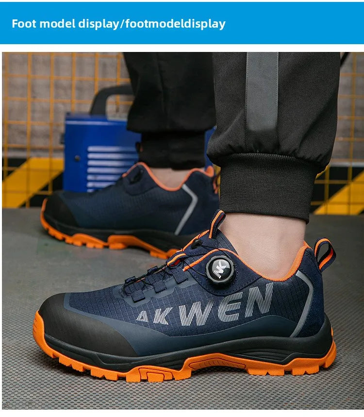 Labor Protection Shoes Anti Smashing AntiStabbingAnti Slip Protection Steel ToeShoes Wear-resistantShoes Men's Safety Work Shoes