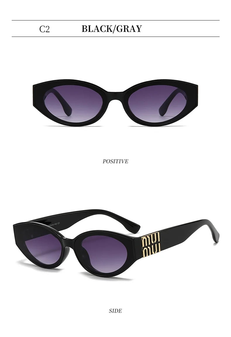 Glasses Stylish Fashion Designer Women Men Sunglasses Cute Oval Trending Shades Unisex Glamour Eyewear UV400