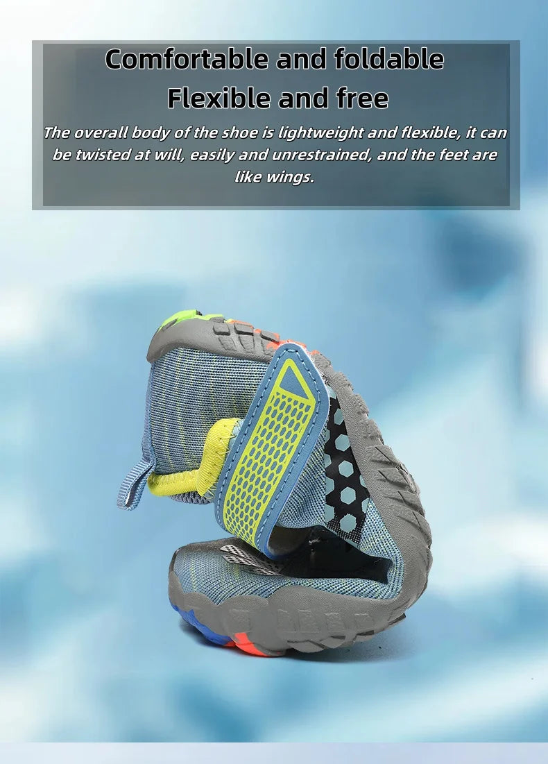 Children's Beach Barefoot Water Shoes, Swimming and Boating, Quick-Drying, Non-slip, Easy to Wear and Take off, Sports Shoes