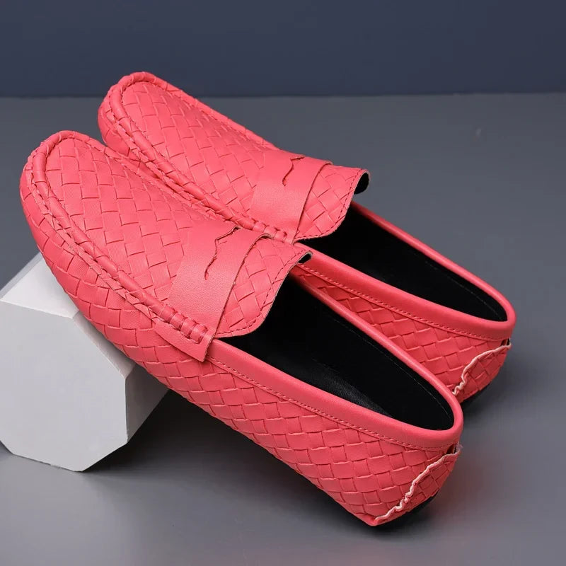 Loafers for Men 2024 New Handmade Moccasins Men Flats Casual PU Leather Shoes Luxury Comfy Mens Loafers Size 48