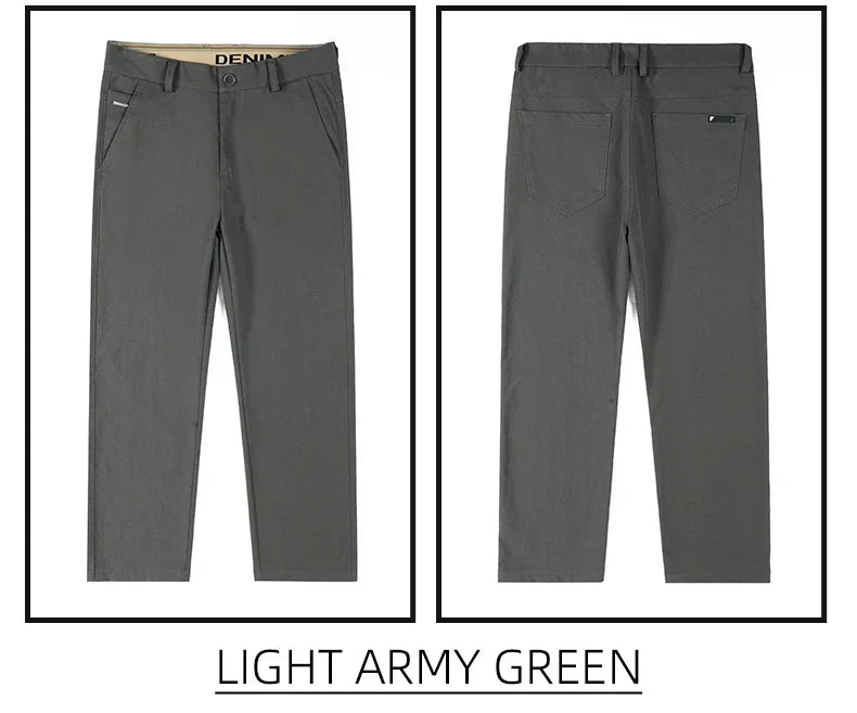 Men's Fashion Casual Straight Pants Baggy Classic Wide Leg Simple Trousers Loose Male Comfortable Soft Quality Pants