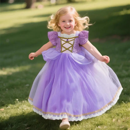 Cinderella Anna Elsa Costume Children Princess Dress for Girls Kids Cosplay Snow White Christmas Carnival Party Disguise Outfit
