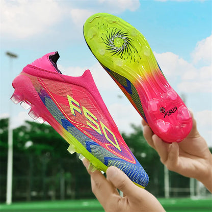 New Men Football Boots Outdoor High-top Soccer Shoes Cleats Hot-selling Grass Match Indoor Sneakers Non-Slip High-quality