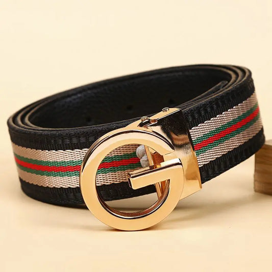 Leather luxury belt for men, stylish and handsome with high quality. Leather belt for women, durable and versatile for jeans.