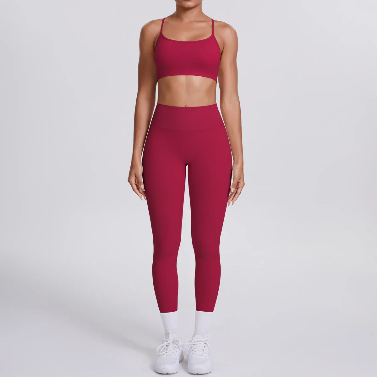 Yoga Suit Sports Set Gym Seamless High Impact Sports Bra Women's High Waist and Hips Tight Peach Buttocks Pants Womens Sportswea