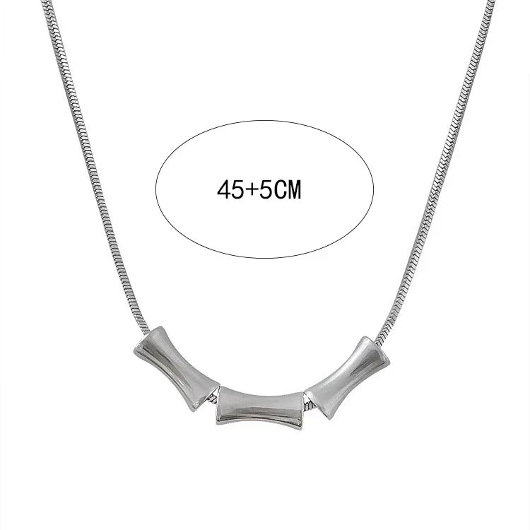 New Irregular Wave Shape Chain Men Necklace Advanced Sense Stainless Steel Figaro Cuban Chain Necklace For Men Women Jewelry