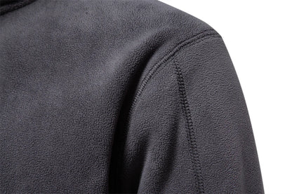 Thicken Warm Fleece Jacket for Men Zipper Neck Pullover Men's Sweatshirt Soft Shell Mens Jacket